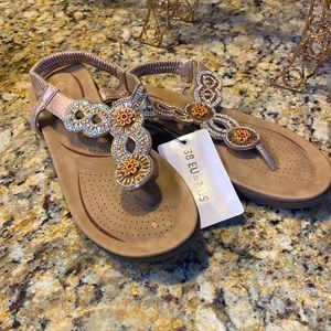 NEW.  Jeweled Sandals